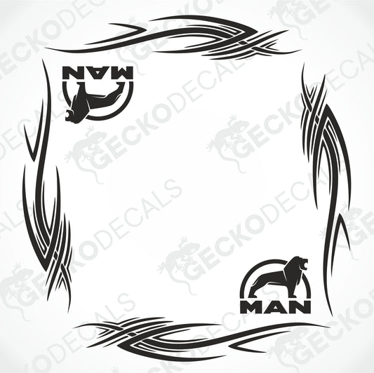 MAN TRIBAL SIDE WINDOW DECALS