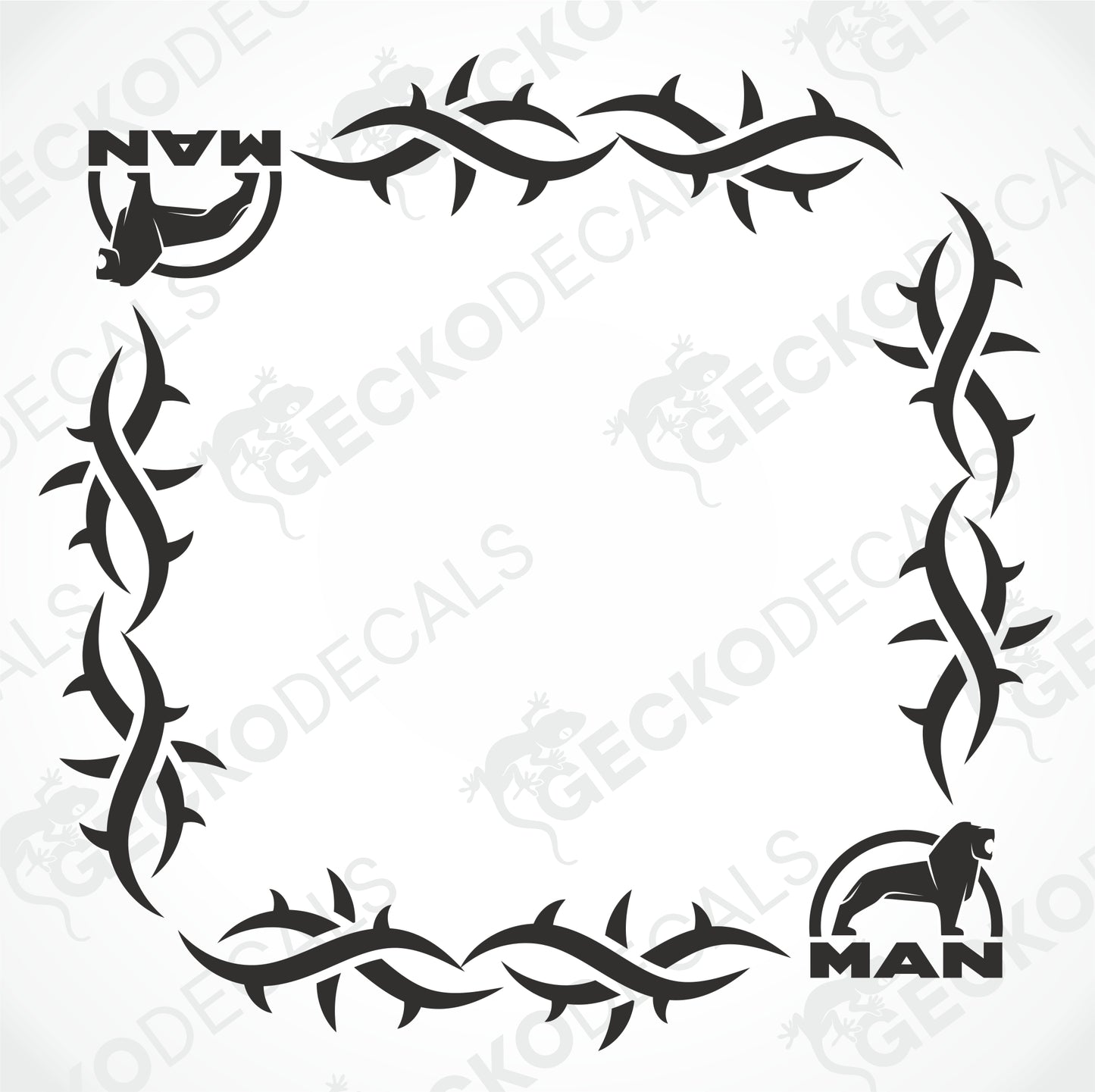 MAN TRIBAL SIDE WINDOW DECALS