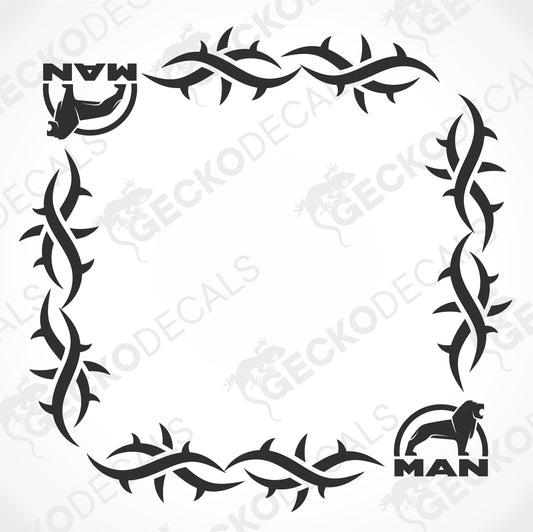 MAN TRIBAL SIDE WINDOW DECALS