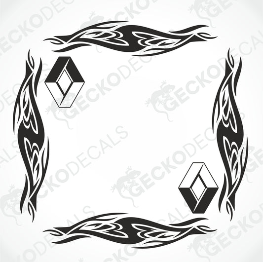RENAULT TRIBAL SIDE WINDOW DECALS