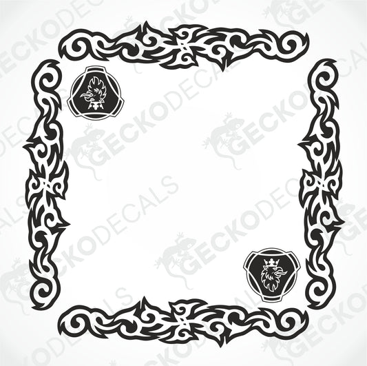 SCANIA TRIBAL SIDE WINDOW DECALS