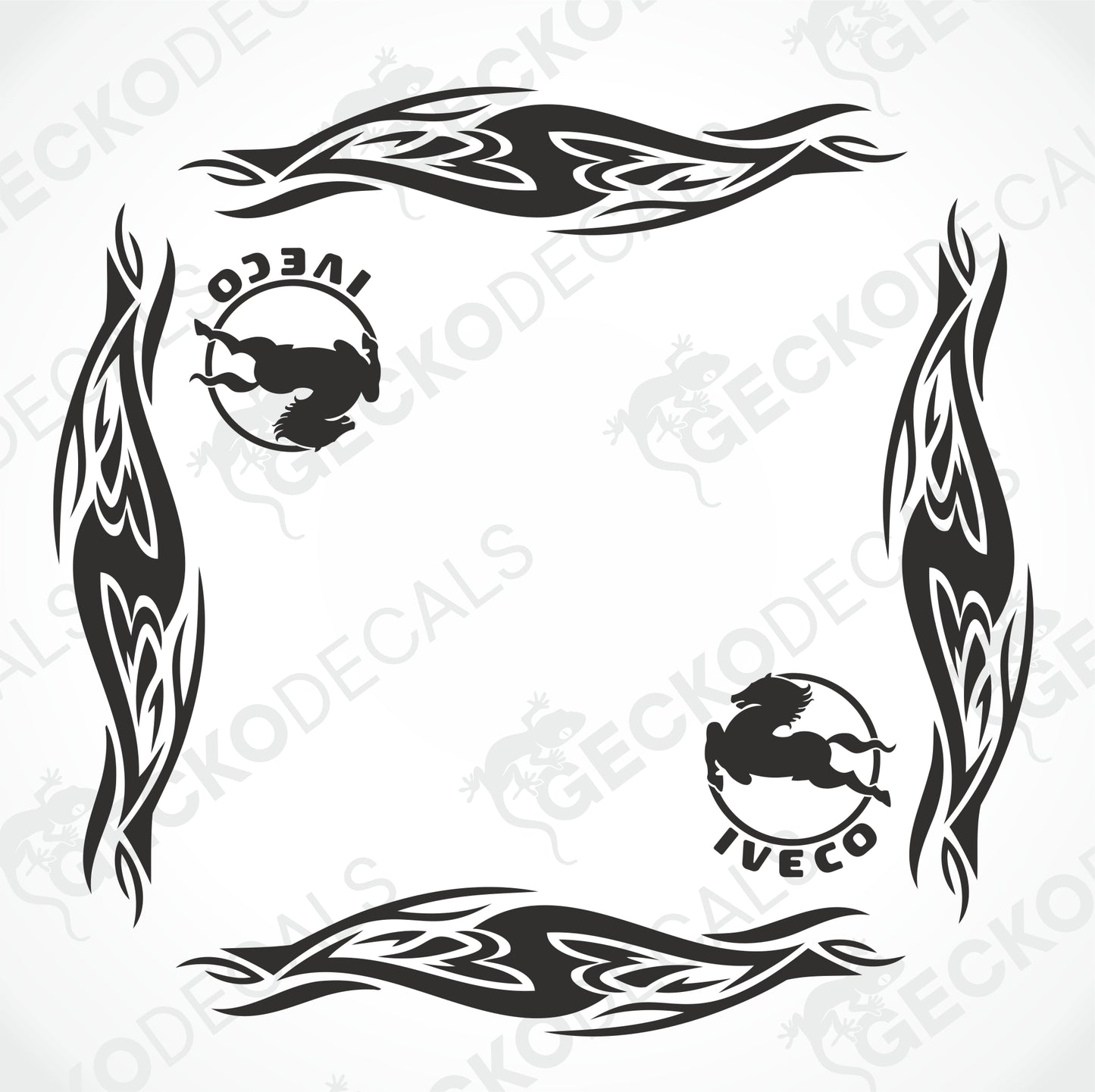 IVECO TRIBAL SIDE WINDOW DECALS