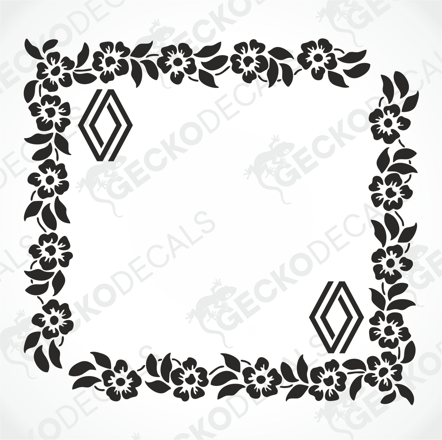 RENAULT FLORAL SIDE WINDOW DECALS