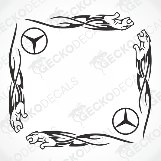 MERCEDES-BENZ TRIBAL SIDE WINDOW DECALS