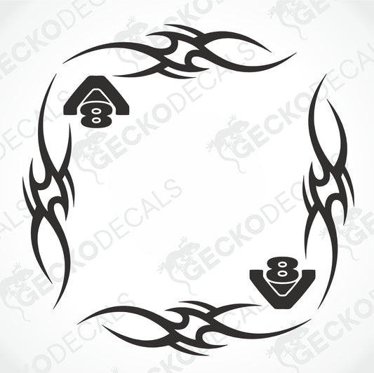 SCANIA V8 TRIBAL SIDE WINDOW DECALS