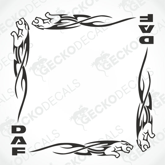 DAF TRIBAL SIDE WINDOW DECALS