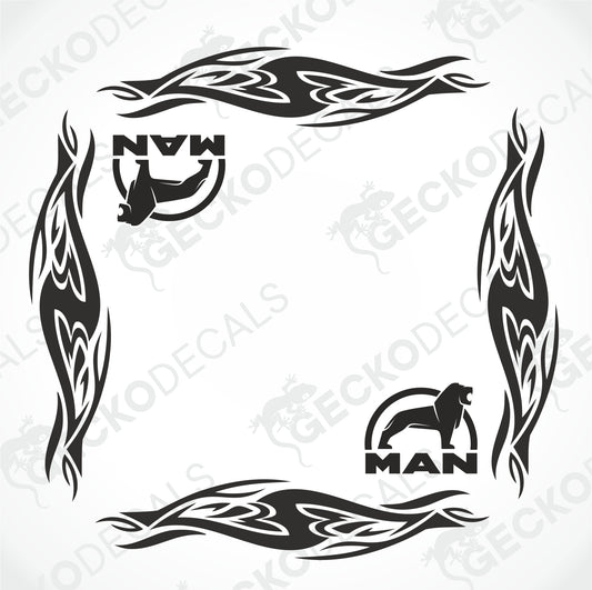 MAN TRIBAL SIDE WINDOW DECALS