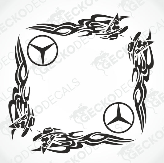 MERCEDES-BENZ COWBOY TRIBAL SIDE WINDOW DECALS