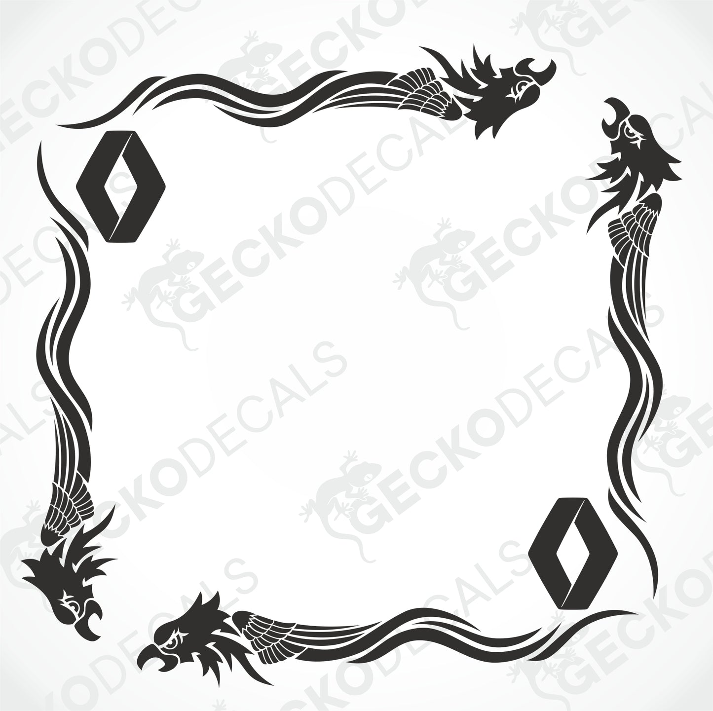 RENAULT EAGLE TRIBAL SIDE WINDOW DECALS