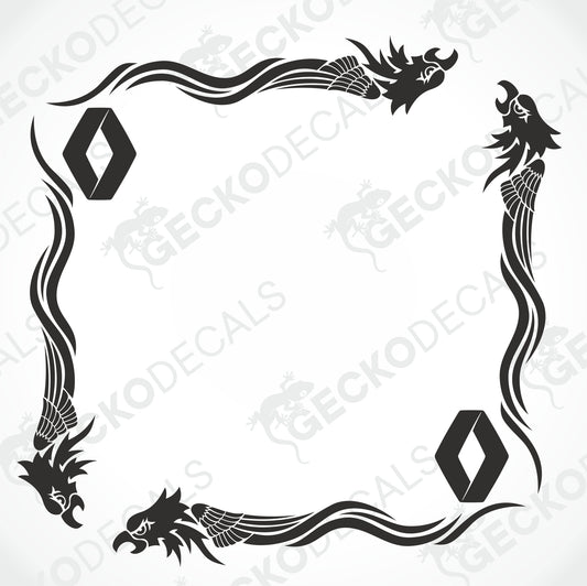 RENAULT EAGLE TRIBAL SIDE WINDOW DECALS