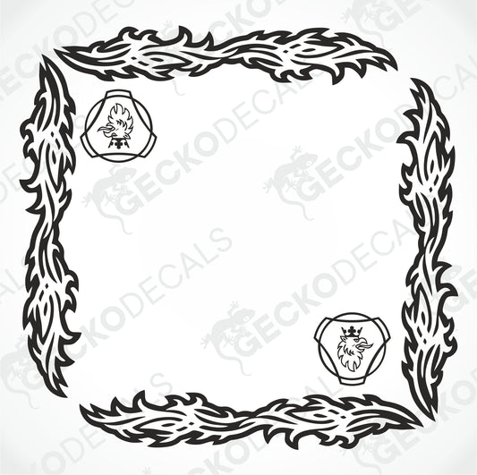 SCANIA TRIBAL SIDE WINDOW DECALS