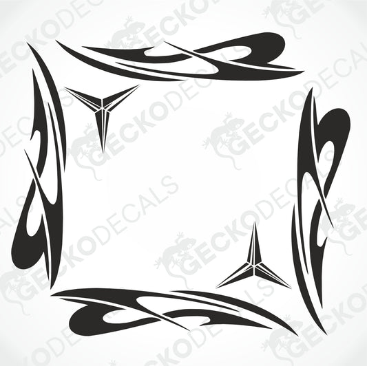 MERCEDES-BENZ TRIBAL SIDE WINDOW DECALS
