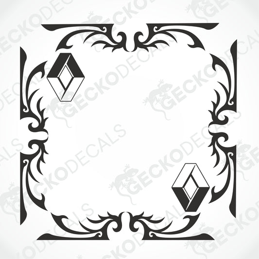 RENAULT TRIBAL SIDE WINDOW DECALS