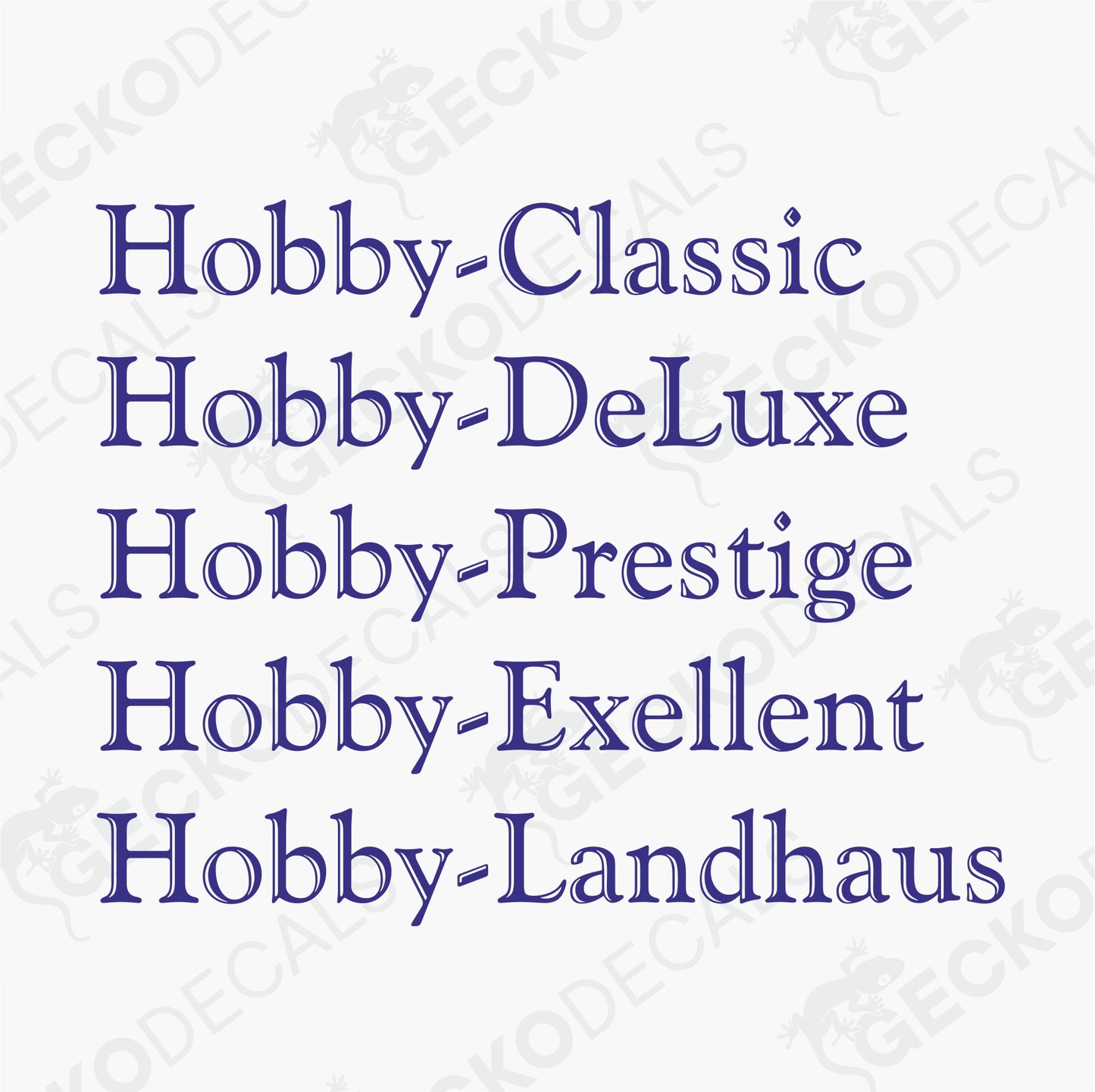 HOBBY-CLASSIC/-DELUXE/-PRESTIGE/-EXELLENT/-LANDHAUS