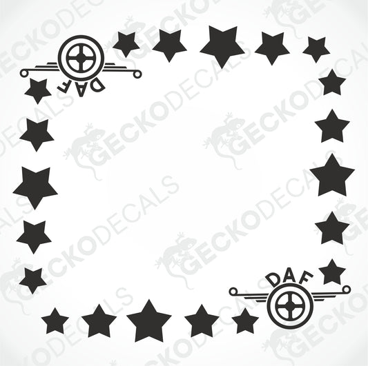 DAF STARS SIDE WINDOW DECALS