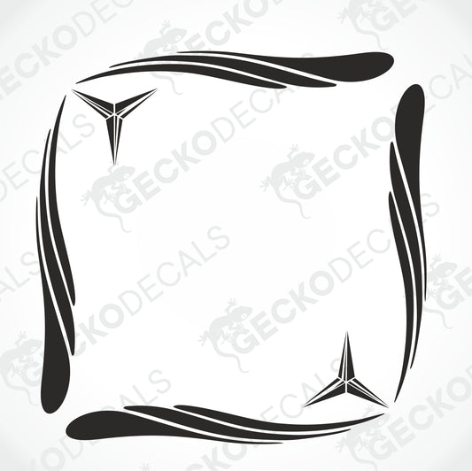 MERCEDES-BENZ TRIBAL SIDE WINDOW DECALS
