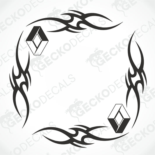 RENAULT TRIBAL SIDE WINDOW DECALS