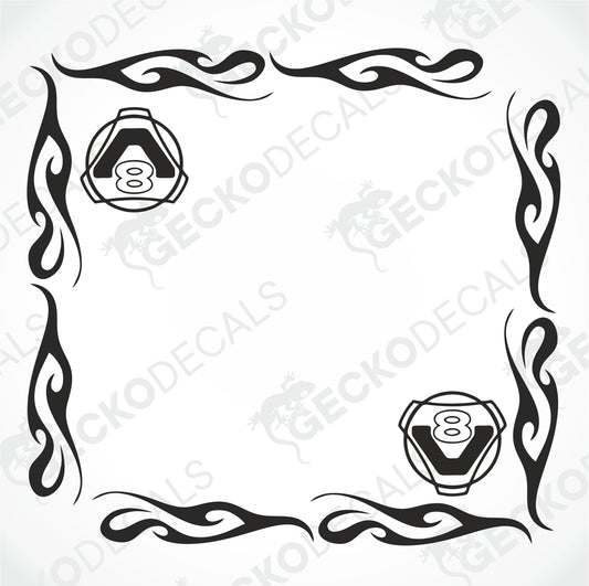 SCANIA V8 TRIBAL SIDE WINDOW DECALS