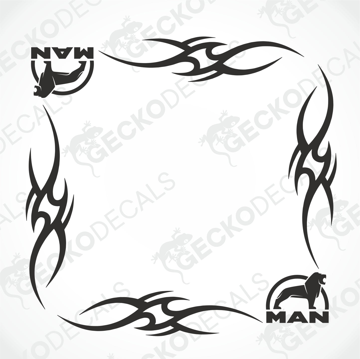 MAN TRIBAL SIDE WINDOW DECALS