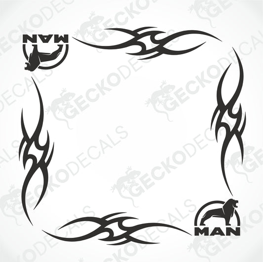 MAN TRIBAL SIDE WINDOW DECALS