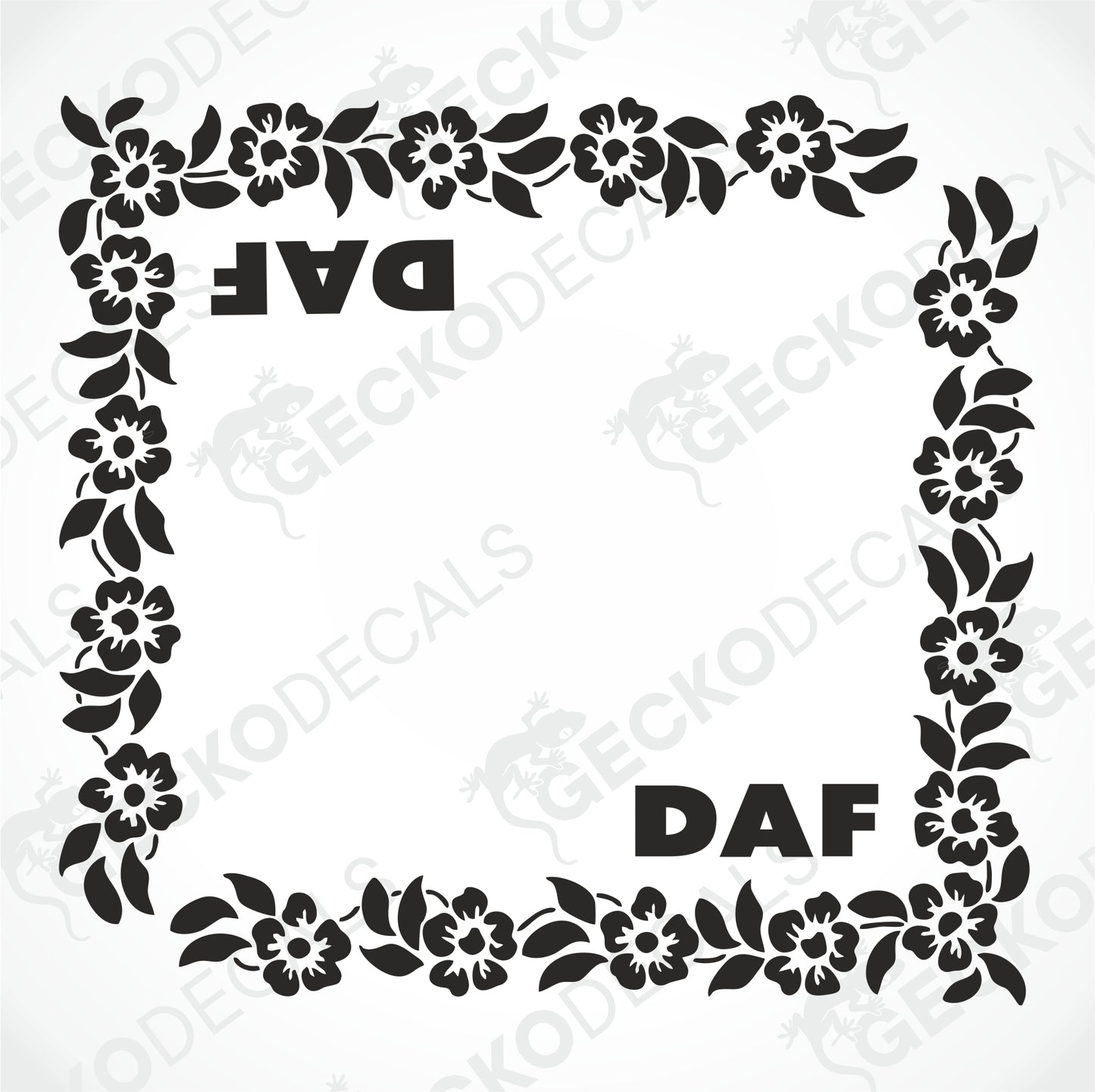 DAF FLORAL SIDE WINDOW DECALS