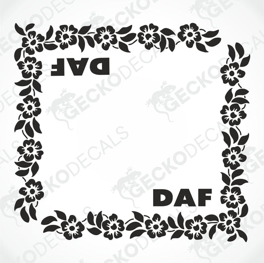 DAF FLORAL SIDE WINDOW DECALS
