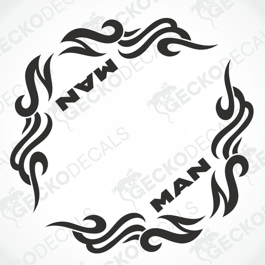 MAN TRIBAL SIDE WINDOW DECALS