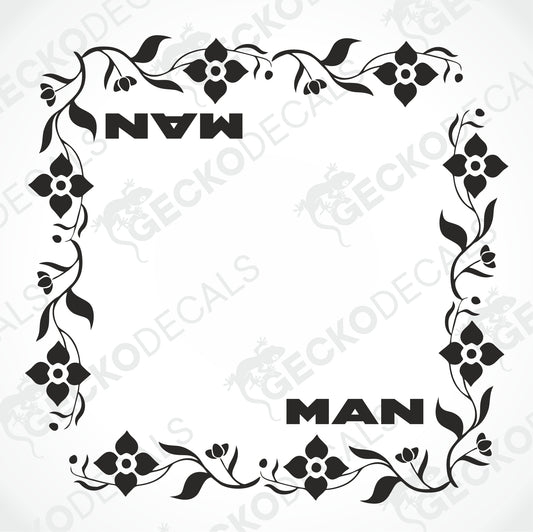 MAN FLORAL SIDE WINDOW DECALS