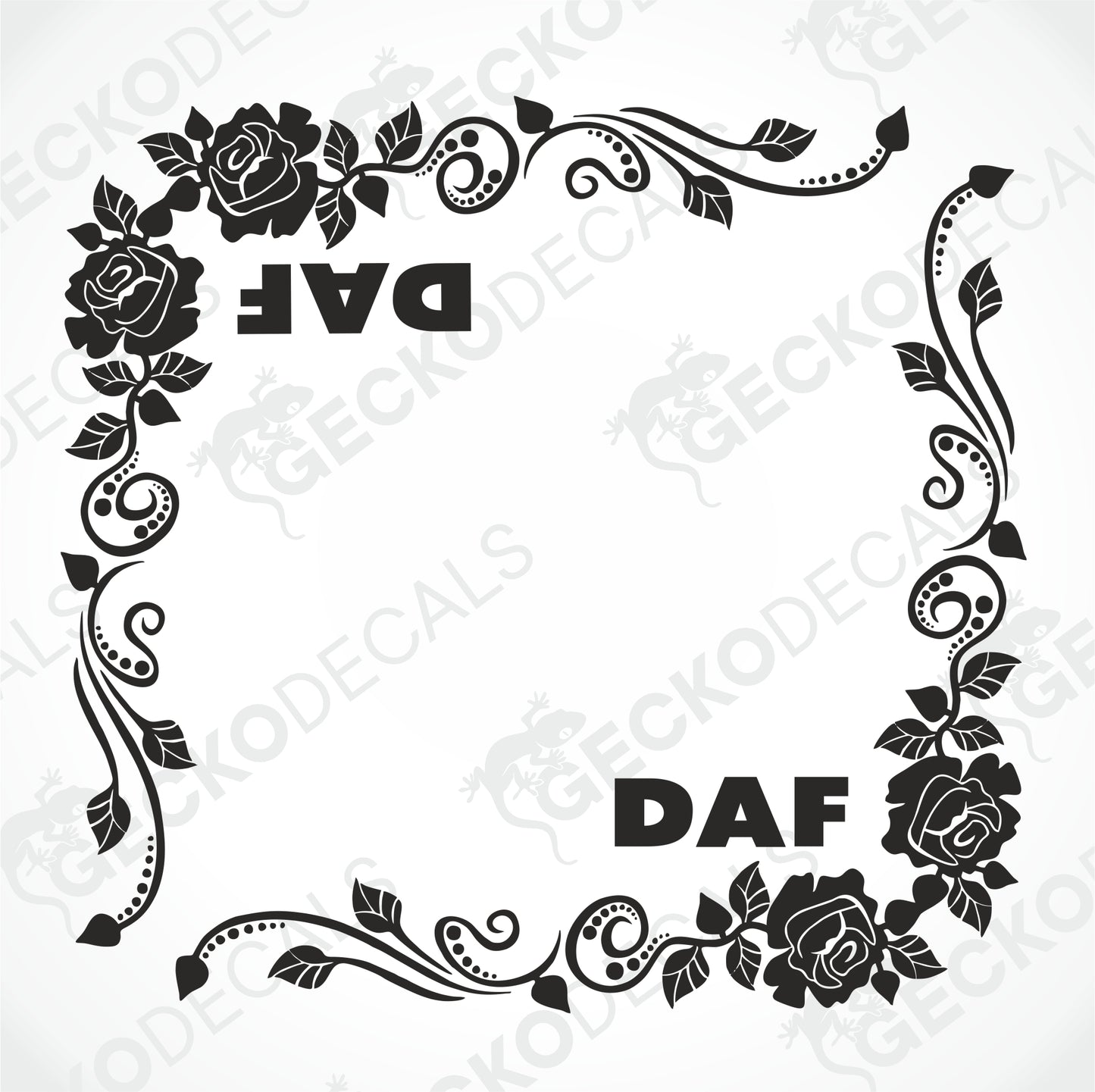 DAF FLORAL SIDE WINDOW DECALS