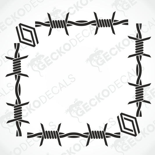 RENAULT BARBED WIRE SIDE WINDOW DECALS