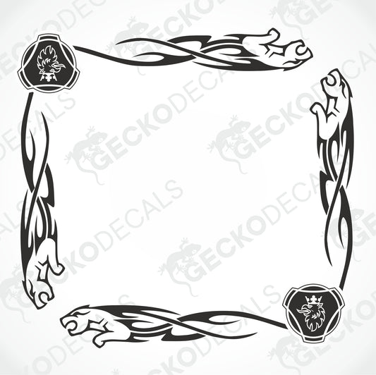 SCANIA TRIBAL SIDE WINDOW DECALS