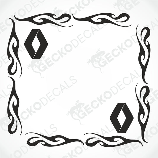 RENAULT TRIBAL SIDE WINDOW DECALS