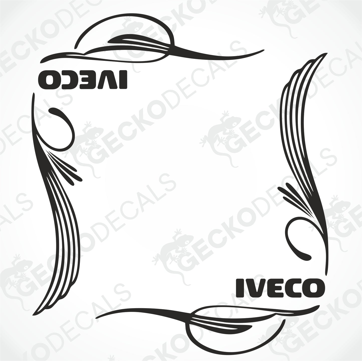 IVECO SIDE WINDOW DECALS