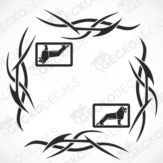 MAN TRIBAL SIDE WINDOW DECALS