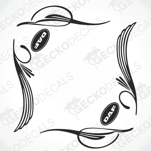 DAF SIDE WINDOW DECALS