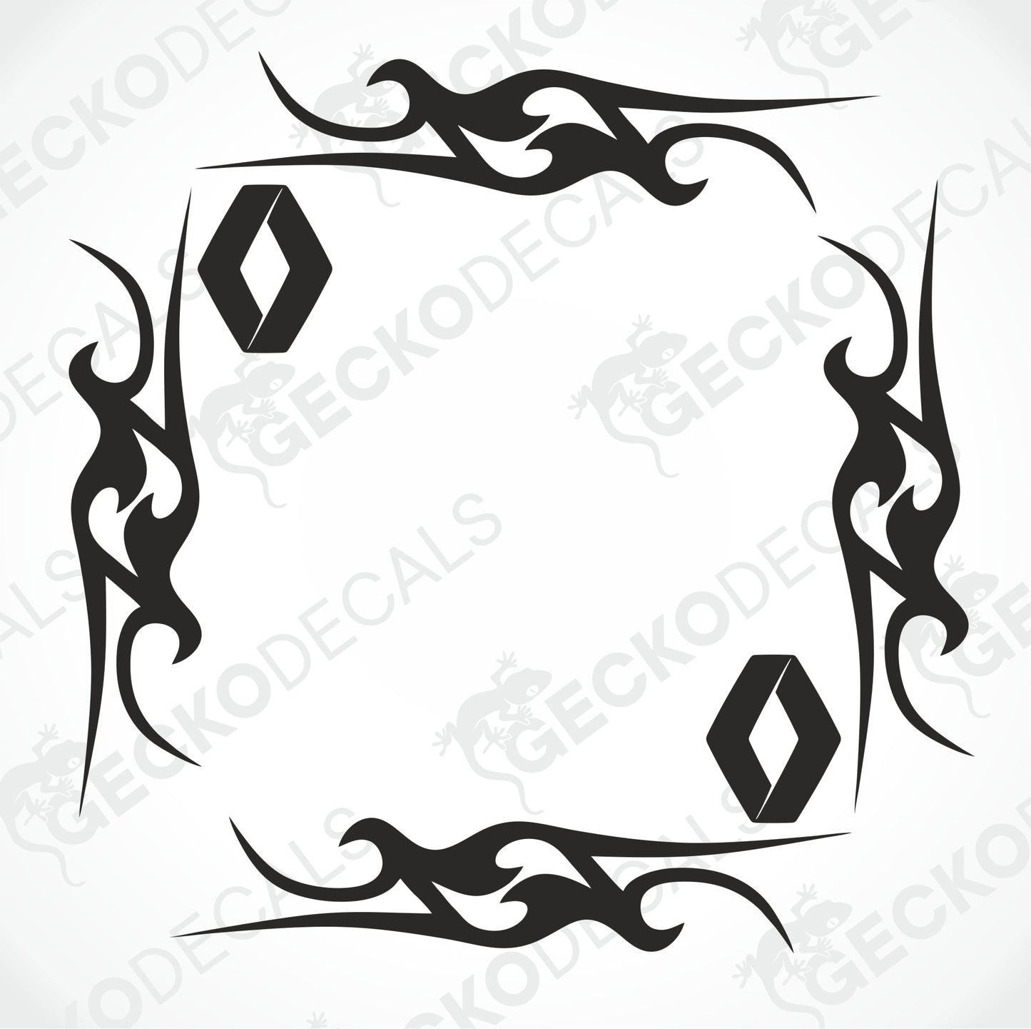 RENAULT TRIBAL SIDE WINDOW DECALS
