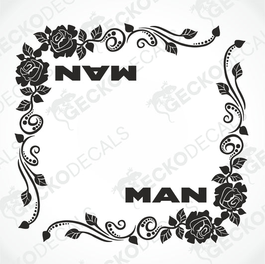 MAN FLORAL SIDE WINDOW DECALS