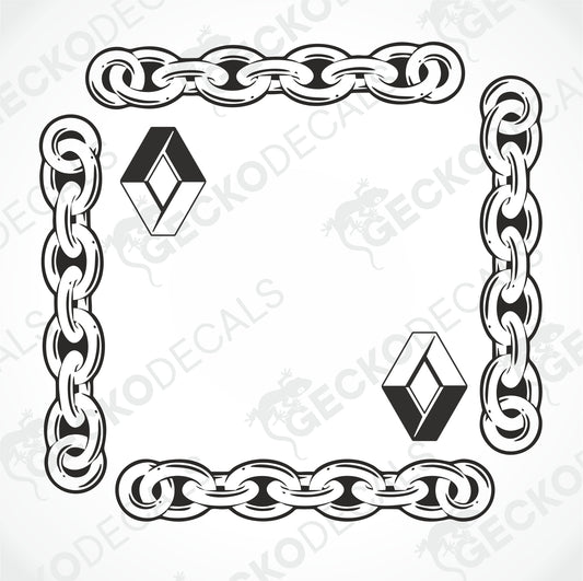 RENAULT CHAIN SIDE WINDOW DECALS