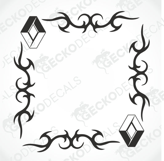RENAULT TRIBAL SIDE WINDOW DECALS