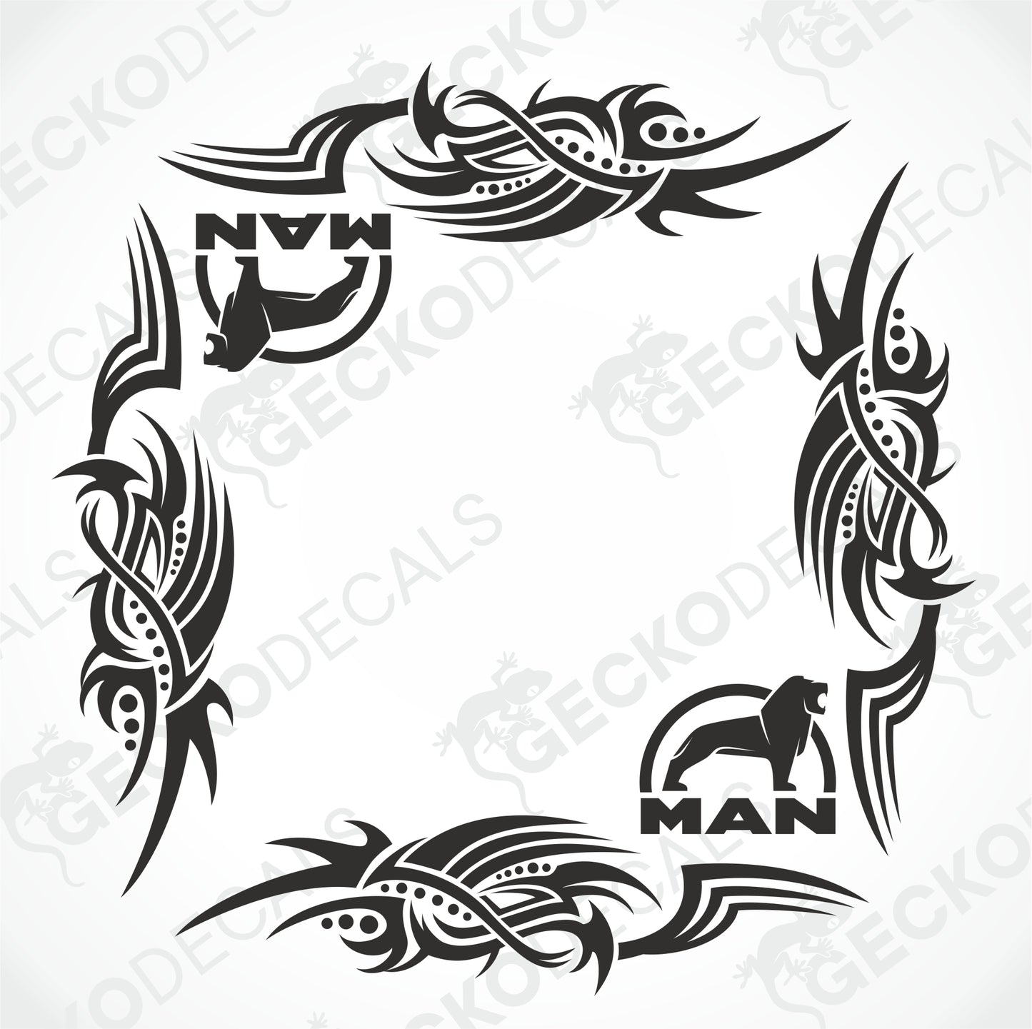 MAN TRIBAL SIDE WINDOW DECALS