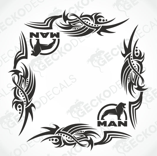 MAN TRIBAL SIDE WINDOW DECALS