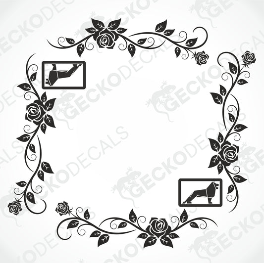 MAN FLORAL SIDE WINDOW DECALS