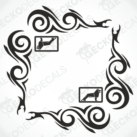 MAN TRIBAL SIDE WINDOW DECALS