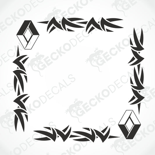 RENAULT TRIBAL SIDE WINDOW DECALS