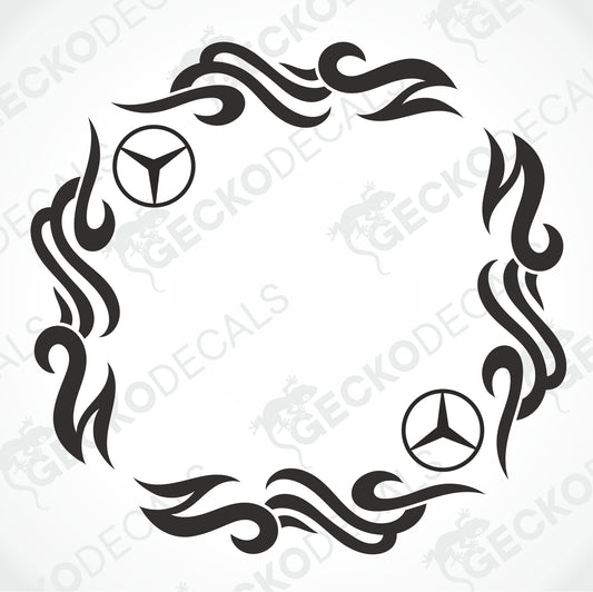 MERCEDES-BENZ TRIBAL SIDE WINDOW DECALS
