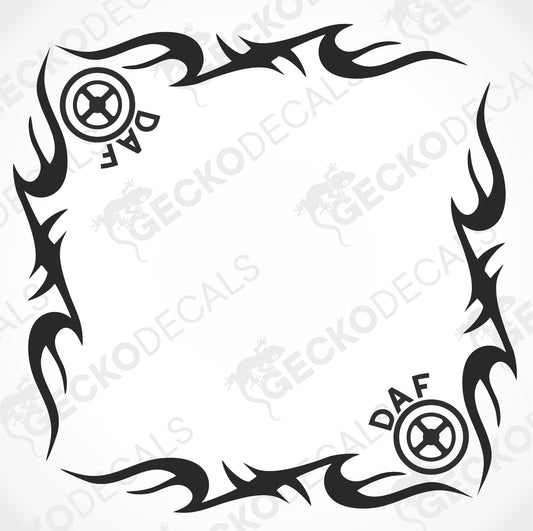 DAF TRIBAL SIDE WINDOW DECALS
