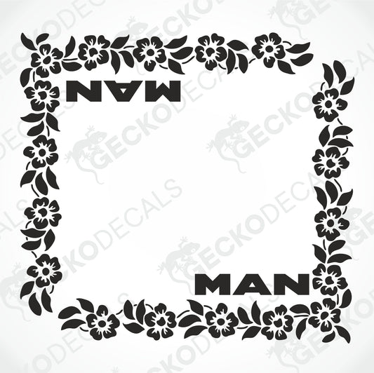 MAN FLORAL SIDE WINDOW DECALS