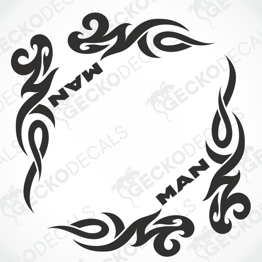 MAN TRIBAL SIDE WINDOW DECALS