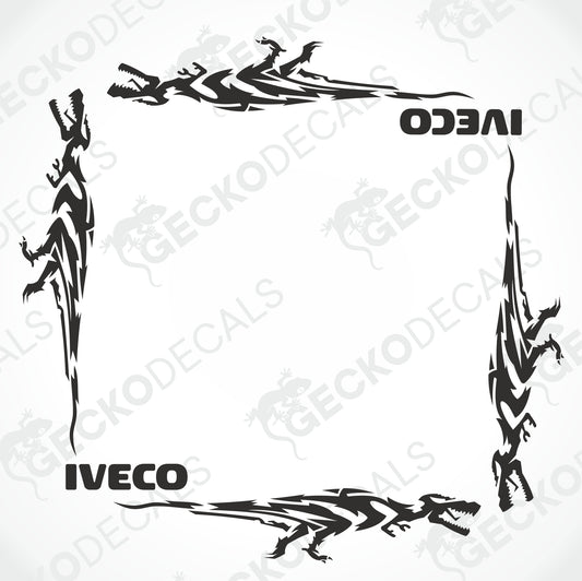 IVECO DINOSAUR SIDE WINDOW DECALS