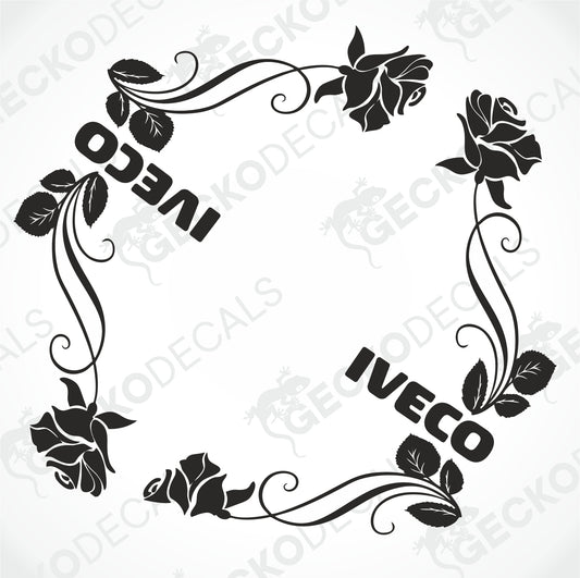IVECO FLORAL SIDE WINDOW DECALS